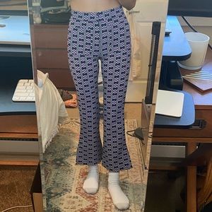 Purple Zara printed flare pants